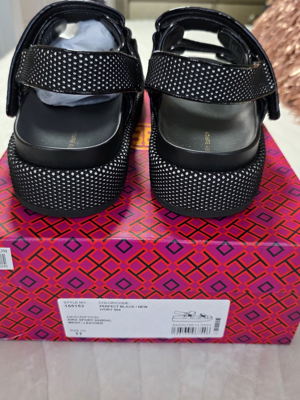 Tory Burch Black Studded Platform Sandals